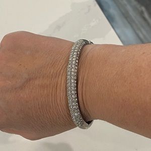 Lia Sophia bangle with clasp and diamond chips